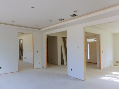 Renovation of apartment interior of a house under construction.